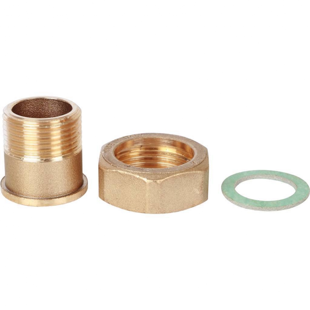 Штуцер с накидной гайкой под плоскую прокладку G 3/4M-G1N STOUT